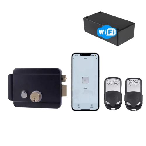 Электромеханический замок на калитку с радиопультами и Wi-Fi-1